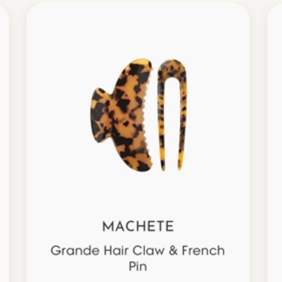 Machete Tortoise Hair Claw & French Pin main image 2